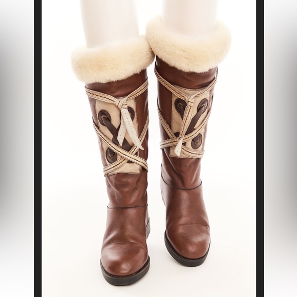 70’s leather and shearling winter boots - Picture 3 of 9